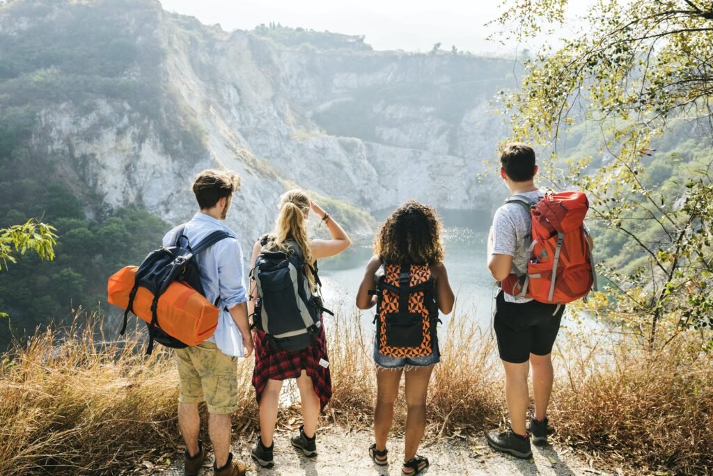Backpackers on an adventure