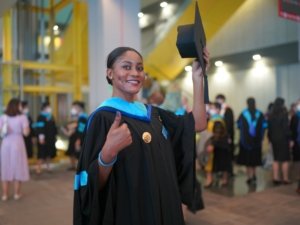 Diverse young college graduate, Young diverse real African American man graduating college.