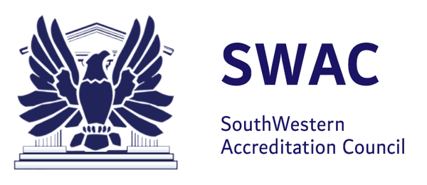 SouthWestern Accreditation Council (SWAC) logo.