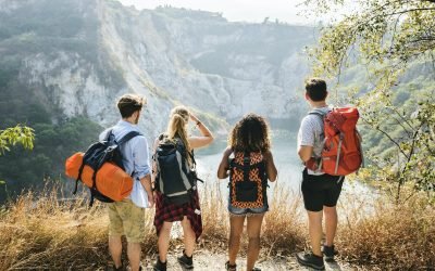 Backpackers on an adventure
