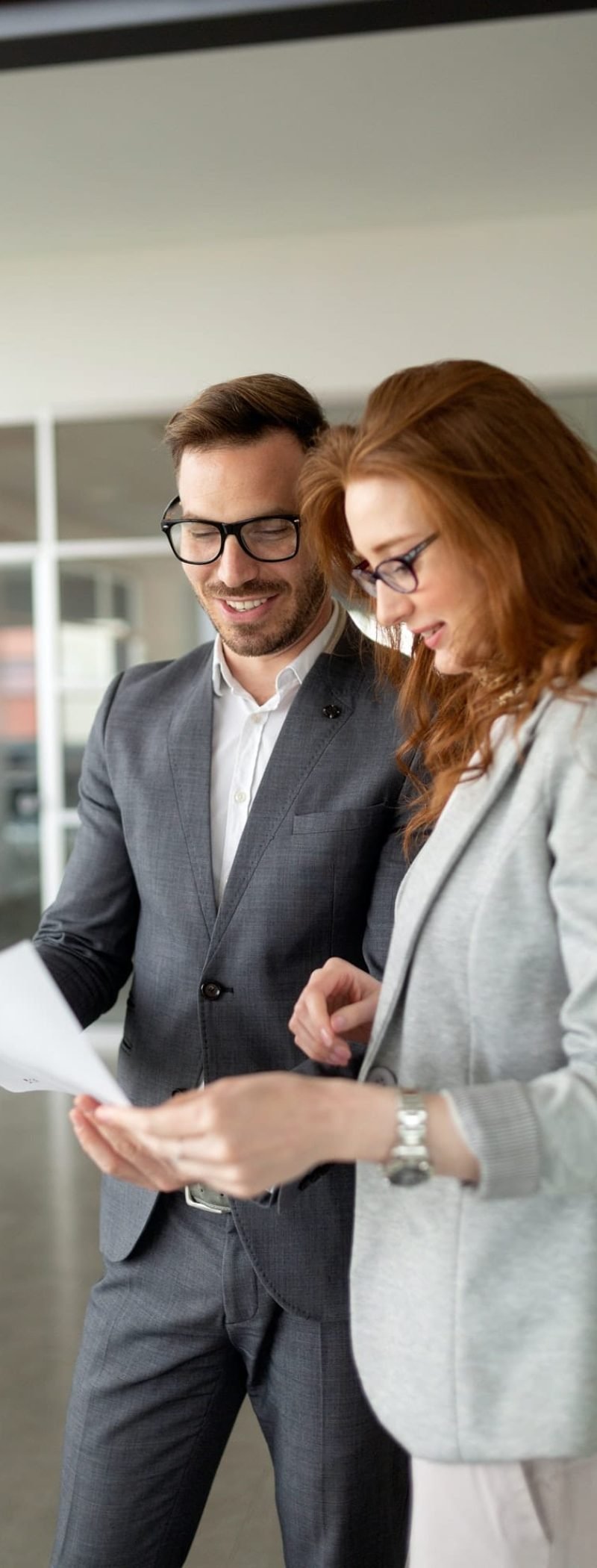Business people planning strategy in office together