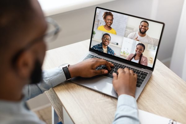 New normal, be safety at home with modern technology and online meeting